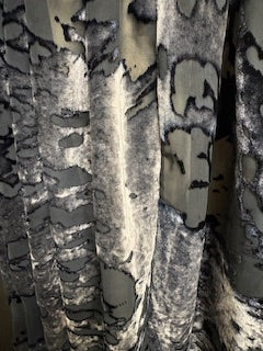 Repurposed Denim with Devore Velvet Skirt