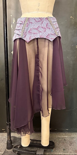 Sash in Vintage 80's fabric with Rhinestone Trim