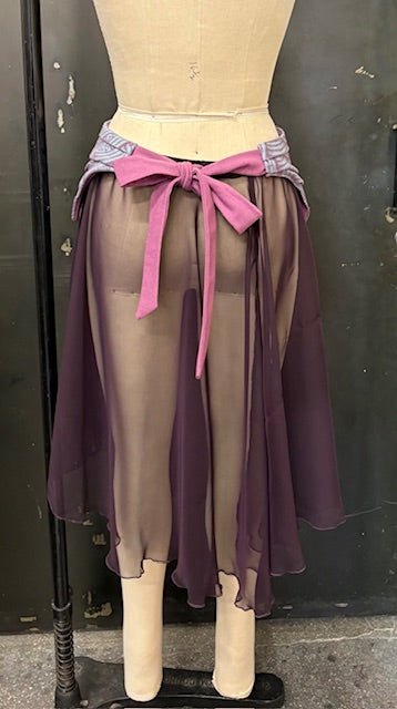 Sash in Vintage 80's fabric with Rhinestone Trim