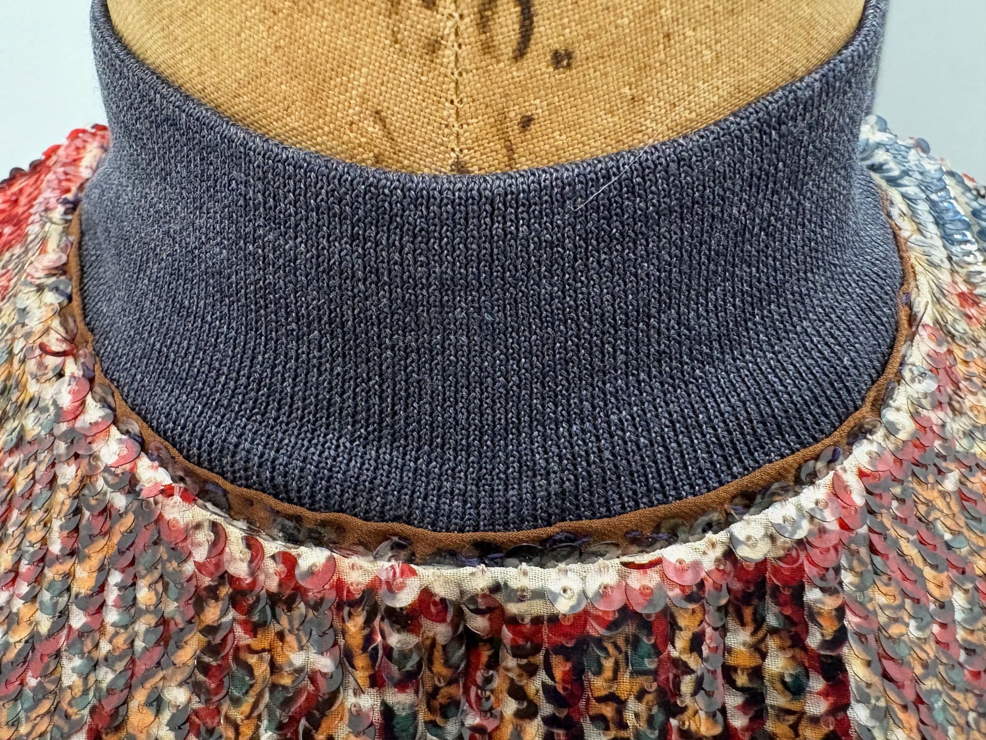 Sequined Top with Silk Knit