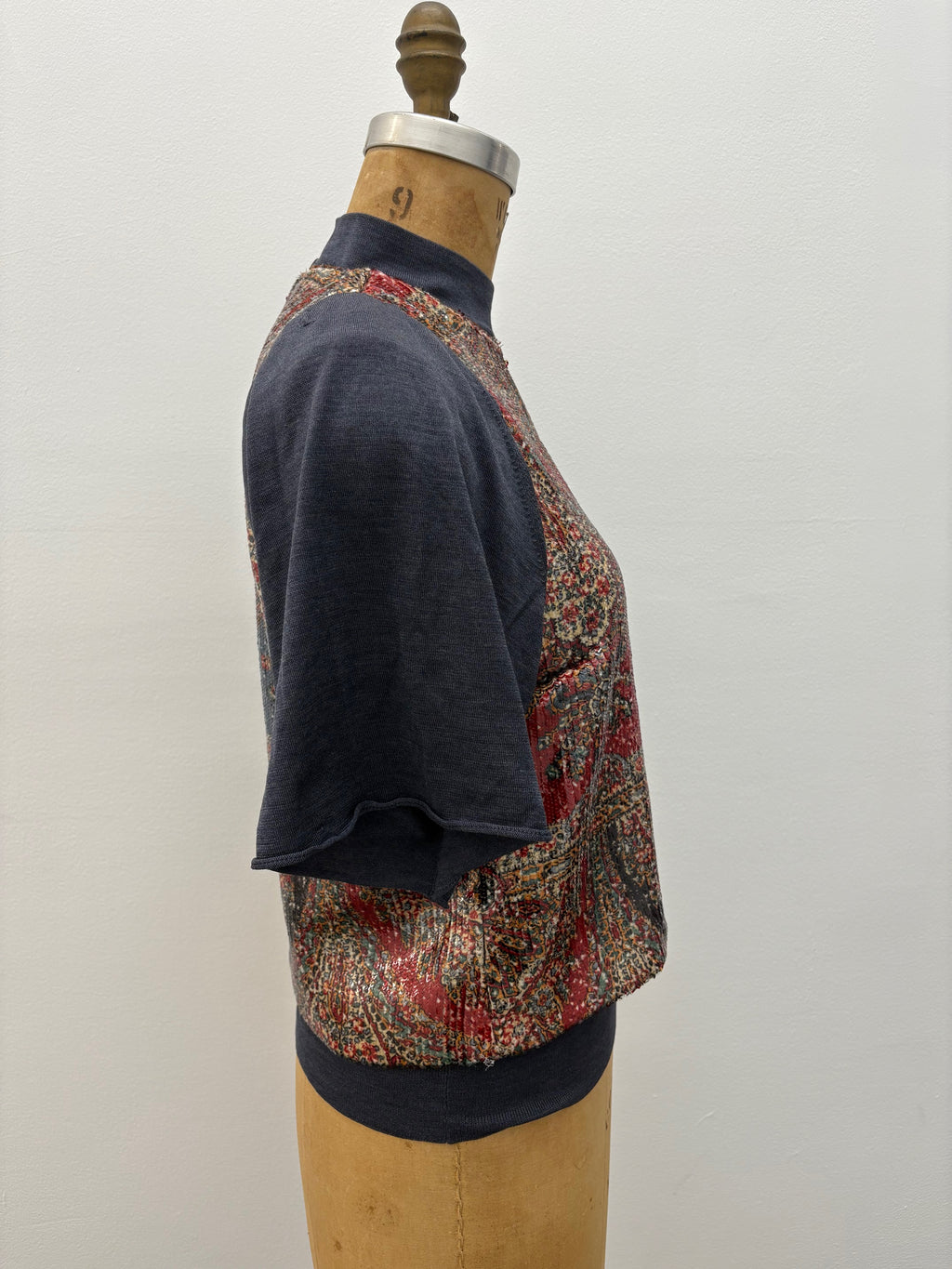 Sequined Top with Silk Knit