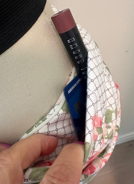 Side Stash with Inner Pocket in Rose Trellis Print